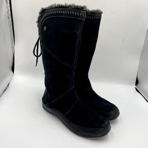 North Face Janey Black Suede Waterproof Women Snow Winter Boots Primaloft 7.5 - Picture 1 of 9